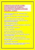 TESTBANK NUR155 Exam 4 Foundations of Nursing 2026&sol;2027