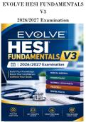 EVOLVE HESI FUNDAMENTALS&NewLine;V3&NewLine;2026&sol;2027 Examination