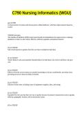 C790 Nursing Informatics &lpar;WGU&rpar;