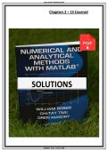 Solutions Manual for For Numerical and Analytical Methods with Matlab &lpar;1st Edition&rpar; by Bober - Graded A&plus; Compreh&period;&period;&period;