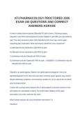 ATI PHARMACOLOGY PROCTORED 2026 EXAM 150 QUESTIONS AND CORRECT ANSWERS AGRADE