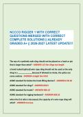 NCCCO RIGGER 1 WITH CORRECT &NewLine;QUESTIONS MERGED WITH CORRECT &NewLine;COMPLETE SOLUTIONS &vert;&vert; ALREADY &NewLine;GRADED A&plus; &vert;&vert; 2026-2027 LATEST UPDATE&excl;&excl;&excl;