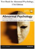 Test Bank for Abnormal Psychology&comma; 17th Edition by Jill M&period; Hooley&comma; James N&period; Butcher & Matthew K&period; Nock &ndash; Full Chapter Exams&comma; DSM-5-TR Aligned Questions & Clinical Case Scenarios
