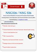 NSG 526 EXAM CLINICAL MODALITIES IN ADVANCED PSYCHIATRIC MENTAL HEALTH NURSING EXAM QUESTIONS AND ANSWERS&period;