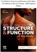 Test Bank for Structure and Function of the Body&comma;&NewLine;17th Edition by Kevin T&period; Patton &ndash; 2026 Updated&NewLine;Edition
