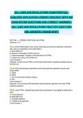 QAL LAWS AND REGULATIONS EXAM PREP&lpar;QAL- QUALIFIED APPLICATOR LICENSE&rpar; 2026&sol;2027 WITH 400 EXAM REVIEW QUESTIONS AND CORRECT ANSWERS &sol; QAL LAWS AND REGULATIONS PRACTICE QUESTIONS AND ANSWERS &lpar;BRAND NEW&excl;&excl;&rpar;&NewLine;