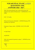 NUR 445 FINAL EXAM &NewLine;QUESTIONS AND &NewLine;ANSWERS 2026 - 2027