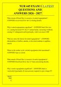 NUR 445 EXAM 1 &NewLine;QUESTIONS AND &NewLine;ANSWERS 2026 - 2027