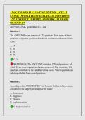 ANCC FNP EXAM V2 LATEST 2025&sol;2026 ACTUAL &NewLine;EXAM &vert; COMPLETE 150 REAL EXAM QUESTIONS &NewLine;AND CORRECT VERIFIED ANSWERS &vert; ALREADY &NewLine;GRADED A&plus; 