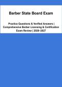 Barber State Board Exam Study Guide &vert; Barber Licensing Practice Questions & Certification Prep 2026&sol;2027