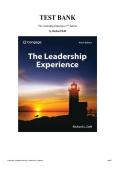 Test Bank &mdash; The Leadership Experience&comma; 9th Edition by Richard Daft&comma; Chapter 1-15 &vert; All Chapters