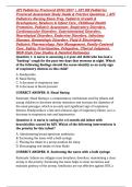 ATI Pediatrics Proctored 2026&sol;2027 &vert; ATI RN Pediatrics Proctored Assessment Study Guide & Practice Questions &vert; ATI Pediatrics Nursing Exam Prep&comma; Pediatric Growth & Development&comma; Newborn & Infant Care&comma; Childhood Health Promotion&comma; Pediatric Assessment&comma; Respi