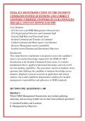 FEMA ICS 100 INTRODUCTION TO THE INCIDENT &NewLine;COMMAND SYSTEM QUESTIONS AND CORRECT &NewLine;ANSWERS &lpar;VERIFIED ANSWERS&rpar; PLUS RATIONALES &NewLine;2026 Q&A &vert; INSTANT DOWNLOAD PDF