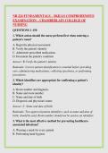 NR 224 FUNDAMENTALS &ndash; SKILLS COMPREHENSIVE &NewLine;EXAMINATION &ndash; CHAMBERLAIN COLLEGE OF &NewLine;NURSING 
