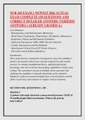 NUR 445 EXAM 1 NEWEST 2026 ACTUAL &NewLine;EXAM COMPLETE 150 QUESTIONS AND &NewLine;CORRECT DETAILED ANSWERS &lpar;VERIFIED &NewLine;ANSWERS&rpar; &vert; ALREADY GRADED A&plus; 