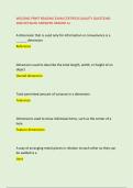 WELDING PRINT READING EXAM CERTIFIED QUALITY QUESTIONS &NewLine;AND DETAILED ANSWERS GRADED A&plus;