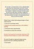 PSY 101 SDSU LAUMAKIS TEST ACTUAL 2026&sol;2027 HIGH YIELD PRACTICE QUESTIONS AND STUDY GUIDE COMPLETE ACCURATE EXAM APPROVED QUESTIONS AND CORRECT VERIFIED ANSWERS WITH DETAILED RATIONALES &lpar;RELIABLE ANSWERS&rpar; CURRENTLY UPDATED VERSION 2026 EDITION &vert;GUARANTEED