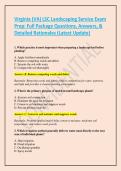 Virginia &lpar;VA&rpar; LSC Landscaping Service Exam Prep&colon; Full Package Questions&comma; Answers&comma; & Detailed Rationales &lpar;Latest Update&rpar;