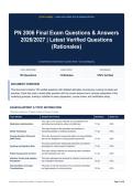 PN 2006 Final Exam Questions & Answers 2026&sol;2027 &vert; Latest Verified Questions &lpar;Rationales&rpar;