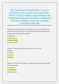 NSG 3160 HEALTH ASSESSMENT EXAM 4 &NewLine;REVIEW EXAM &sol;GALEN NSG 3160 EXAM 4 &NewLine;WITH ACTUAL CORRECT QUESTIONS AND &NewLine;VERIFIED DETAILED ANSWERS&vert; CURRENTLY &NewLine;TESTING VERSION &vert; ALREADY GRADED &NewLine;A&plus;&vert;NEWEST &vert;2026-2027 