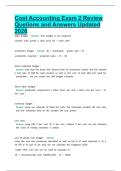 cost accounting  latest 2026 &vert; 2027 package deal Questions and Answers All Verified