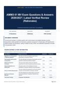 AMMO-51 MV Exam Questions & Answers 2026&sol;2027 &vert; Latest Verified Review &lpar;Rationales&rpar;