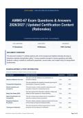 AMMO-67 Exam Questions & Answers 2026&sol;2027 &vert; Updated Certification Content &lpar;Rationales&rpar;