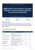AMMO 6 Block Exam Questions & Answers 2026&sol;2027 &vert; Latest Ammunition Specialist Training Review &lpar;Rationales&rpar;