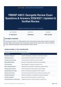 PMHNP ANCC Georgette Review Exam Questions & Answers 2026&sol;2027｜Updated & Verified Review