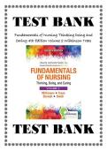 Fundamentals of nursing thinking doing and caring 4th edition volume 2 wilkinson treas test bank&comma; study guide
