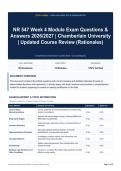 NR 547 Week 4 Module Exam Questions & Answers 2026&sol;2027｜Chamberlain University｜Updated Course Review &lpar;Rationales&rpar;
