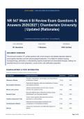 NR 547 Week 6 SI Review Exam Questions & Answers 2026&sol;2027｜Chamberlain University｜Updated &lpar;Rationales&rpar;