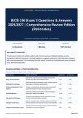 BIOS 256 Exam 3 Questions & Answers 2026&sol;2027 &vert; Comprehensive Review Edition &lpar;Rationales&rpar;