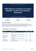 BIOS 256 Exam 2 Questions & Answers 2026&sol;2027 &vert; Verified Exam Questions &lpar;Rationales&rpar;