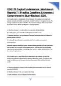 COG170 Cogito Fundamentals &ndash; Workbench Reports 7-1 &vert; 2026 Practice Questions and Answers &vert; Comprehensive Study Review