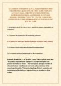 ACA CODE OF ETHICS EXAM ACTUAL 2026&sol;2027 PREMIUM HIGH &NewLine;YIELD PRACTICE QUESTIONS AND STUDY GUIDE COMPLETE &NewLine;ACCURATE EXAM APPROVED QUESTIONS WITH WELL &NewLine;ELABORATED SOLUTIONS AND DETAILED RATIONALES &NewLine;&lpar;RELIABLE ANSWERS&rpar; CURRENTLY UPDATED VERSION 2026 &NewLine;EDI