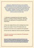 CPJE EXAM &sol; APPROVED CPJE EXAM ACTUAL 2026&sol;2027 &NewLine;COMPREHENSIVE TEST BANK AND HIGH YIELD PRACTICE &NewLine;QUESTIONS ACCURATE EXAM COMPLETE REAL QUESTIONS WITH &NewLine;WELL ELABORATED SOLUTIONS AND DETAILED RATIONALES&NewLine;&lpar;100&percnt; CORRECT VERIFIED ANSWERS&rpar; CURRENTLY UPDATED