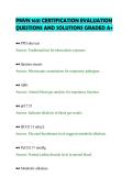 PNVN 1631 CERTIFICATION EVALUATION&NewLine;QUESTIONS AND SOLUTIONS GRADED A&plus;