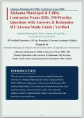 ALABAMA MUNICIPAL & UTILITY CONTRACTOR EXAM 2026 MU LICENSE PRACTICE QUESTIONS WITH ANSWERS AND RATIONALES STUDY GUIDE&vert; INSTANT DOWNLOAD