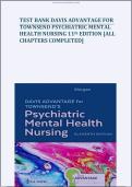 Townsend Psychiatric Mental Health Nursing&comma; 11th Edition &mdash; Davis Advantage &mdash; Complete Test Bank