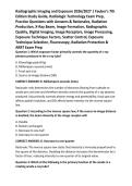Radiographic Imaging and Exposure 2026&sol;2027 &vert; Fauber's 7th Edition Study Guide&comma; Radiologic Technology Exam Prep&comma; Practice Questions with Answers & Rationales&comma; Radiation Production&comma; X-Ray Beam&comma; Image Formation&comma; Radiographic Quality&comma; Digital Imaging&comma;