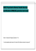 PMHNP ANCC EXAM AND PRACTICE EXAM NEWEST 2026-2029 TEST BANK&vert; ANCC &lpar;PSYCHIATRIC MENTAL HEALTH NURSE PRACTITIONER&rpar; CERTIFICATION EXAM 600 QUESTIONS AND CORRECT DETAILED ANSWERS &lpar;VERIFIED ANSWERS&rpar; ALREADY GRADED A&plus;