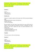 NURSING 496A Exam 2 Med-Surg 3 Questions and Answers Best Rated A&plus; Guaranteed Success New Update 2022&sol;2023