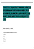Cisco CCST IT Support QUESTIONS AND ANSWERS &vert; &NewLine;VERIFIED AND WELL DETAILED ANSWERS &vert; PLUS &NewLine;RATIONALES &vert; GUARANTEED PASS &vert; LATEST EXAM &NewLine;UPDATE &vert; EXAM PREP &vert; STUDY GUIDE &vert; PRACTICE &NewLine;TEST