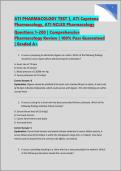 ATI PHARMACOLOGY TEST 1&comma; ATI Capstone &NewLine;Pharmacology&comma; ATI NCLEX Pharmacology &NewLine;Questions 1&ndash;200 &vert; Comprehensive &NewLine;Pharmacology Review &vert; 100&percnt; Pass Guaranteed &NewLine;&vert; Graded A&plus;