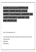 CompTIA Cloud Essentials&plus;QUESTIONS AND &NewLine;ANSWERS &vert; VERIFIED AND WELL DETAILED &NewLine;ANSWERS &vert; PLUS RATIONALES &vert; GUARANTEED PASS &NewLine;&vert; LATEST EXAM UPDATE &vert; EXAM PREP &vert; STUDY &NewLine;GUIDE &vert; PRACTICE TEST 