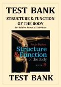 Test Bank For Structure & Function of the Body 16th Edition by Kevin T&period; Patton & Gary A&period; Thibodeau ISBN 9780323597791 Chapters&lpar;1 to 22&rpar;