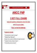 ANCC FNP Certification Exam Bundle&colon; 3 Full Practice Exams with High-Yield Questions&comma; Verified Answers&comma; and Expert Rationales &lpar;2026 Blueprint&rpar;&NewLine;&NewLine;