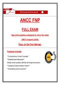 ANCC FNP Full Practice Exam 2&colon; High-Yield Questions with Verified Answers and Expert Rationales &lpar;2025 Blueprint&rpar;&NewLine;&NewLine;