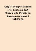 Graphic Design&colon; 50 Design Terms Explained 2026 &vert; Study Guide&comma; Definitions&comma; Questions&comma; Answers & Rationales&NewLine;&NewLine;